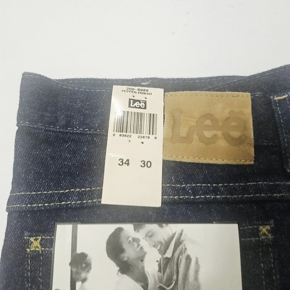 Vintage Lee Blue Jeans Regular Fit Deadstock NWT Size 34x30 Straight Leg